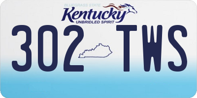 KY license plate 302TWS