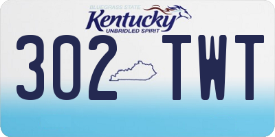 KY license plate 302TWT