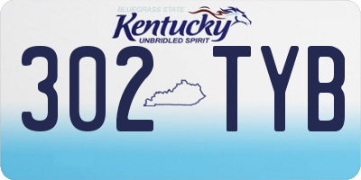 KY license plate 302TYB