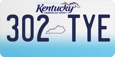 KY license plate 302TYE