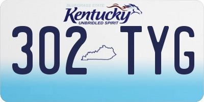 KY license plate 302TYG