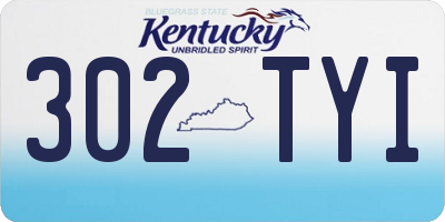 KY license plate 302TYI