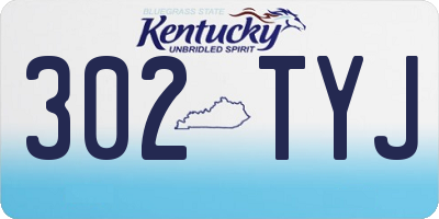 KY license plate 302TYJ