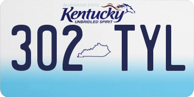 KY license plate 302TYL