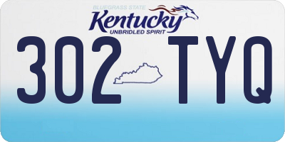 KY license plate 302TYQ