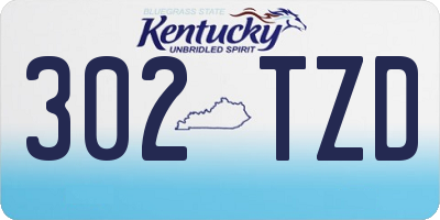 KY license plate 302TZD