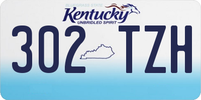 KY license plate 302TZH