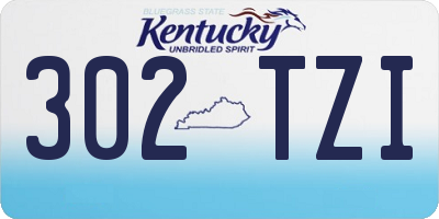 KY license plate 302TZI