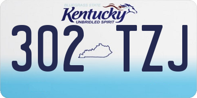 KY license plate 302TZJ