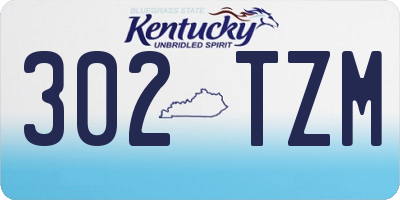 KY license plate 302TZM