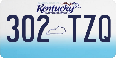 KY license plate 302TZQ