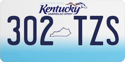 KY license plate 302TZS
