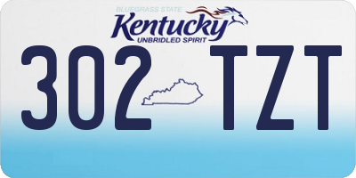 KY license plate 302TZT