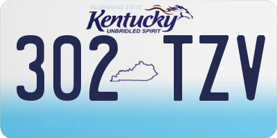 KY license plate 302TZV