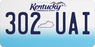 KY license plate 302UAI