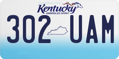KY license plate 302UAM