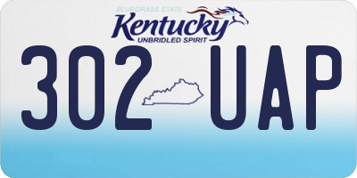 KY license plate 302UAP