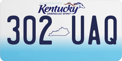KY license plate 302UAQ