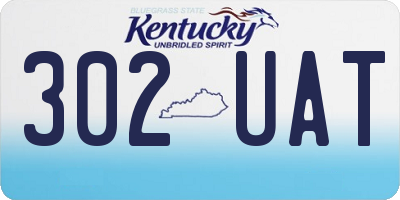 KY license plate 302UAT