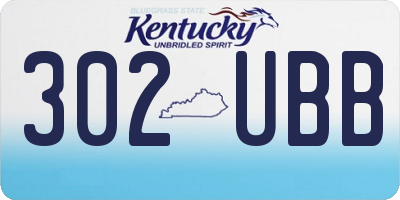 KY license plate 302UBB