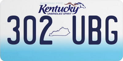 KY license plate 302UBG