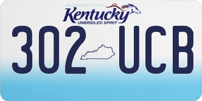 KY license plate 302UCB