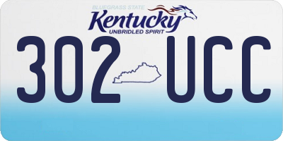 KY license plate 302UCC