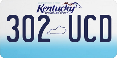 KY license plate 302UCD