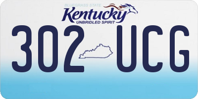KY license plate 302UCG