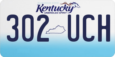 KY license plate 302UCH