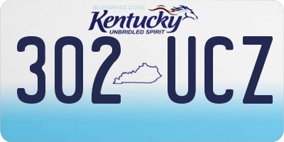KY license plate 302UCZ
