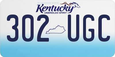 KY license plate 302UGC