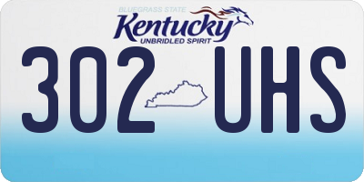 KY license plate 302UHS