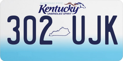 KY license plate 302UJK