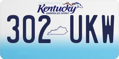 KY license plate 302UKW