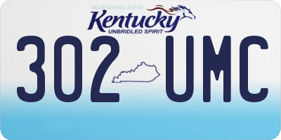 KY license plate 302UMC
