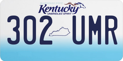 KY license plate 302UMR