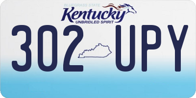 KY license plate 302UPY