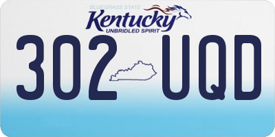 KY license plate 302UQD