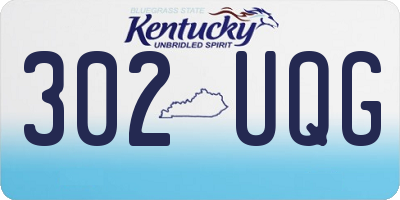 KY license plate 302UQG