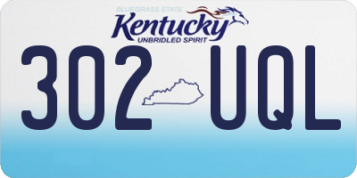 KY license plate 302UQL