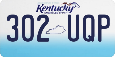 KY license plate 302UQP