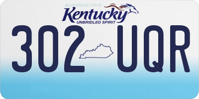 KY license plate 302UQR