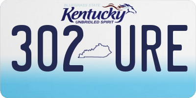 KY license plate 302URE
