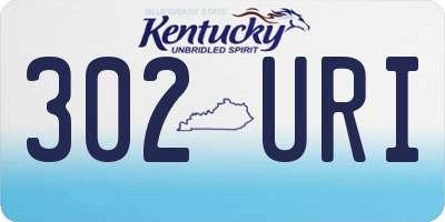 KY license plate 302URI