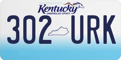 KY license plate 302URK