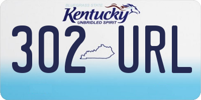 KY license plate 302URL
