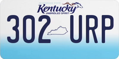 KY license plate 302URP
