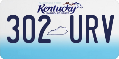 KY license plate 302URV