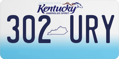 KY license plate 302URY